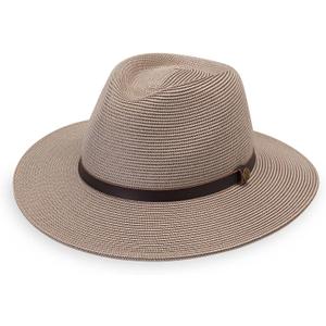 Wallaroo Hat Company Mens Carter Fedora UPF 50+ Sun Protection, Wide Brim, Packable Design and Adjustable Sizing (Brown)