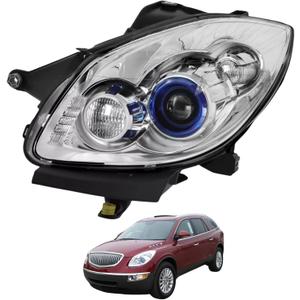 munirater Headlight HID Headlamp Assembly Left Side Replacement for 2008-2012 Enclave w/o AFS DRL