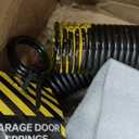 Pair of 130lb. Heavy Duty Garage Door Extension Springs Stretch Springs, 25" Long,Double Loop Ends, High Precision Electrophoresis Black Coated, MIN 16,000 Cycles, for 7ft High Garage Doors