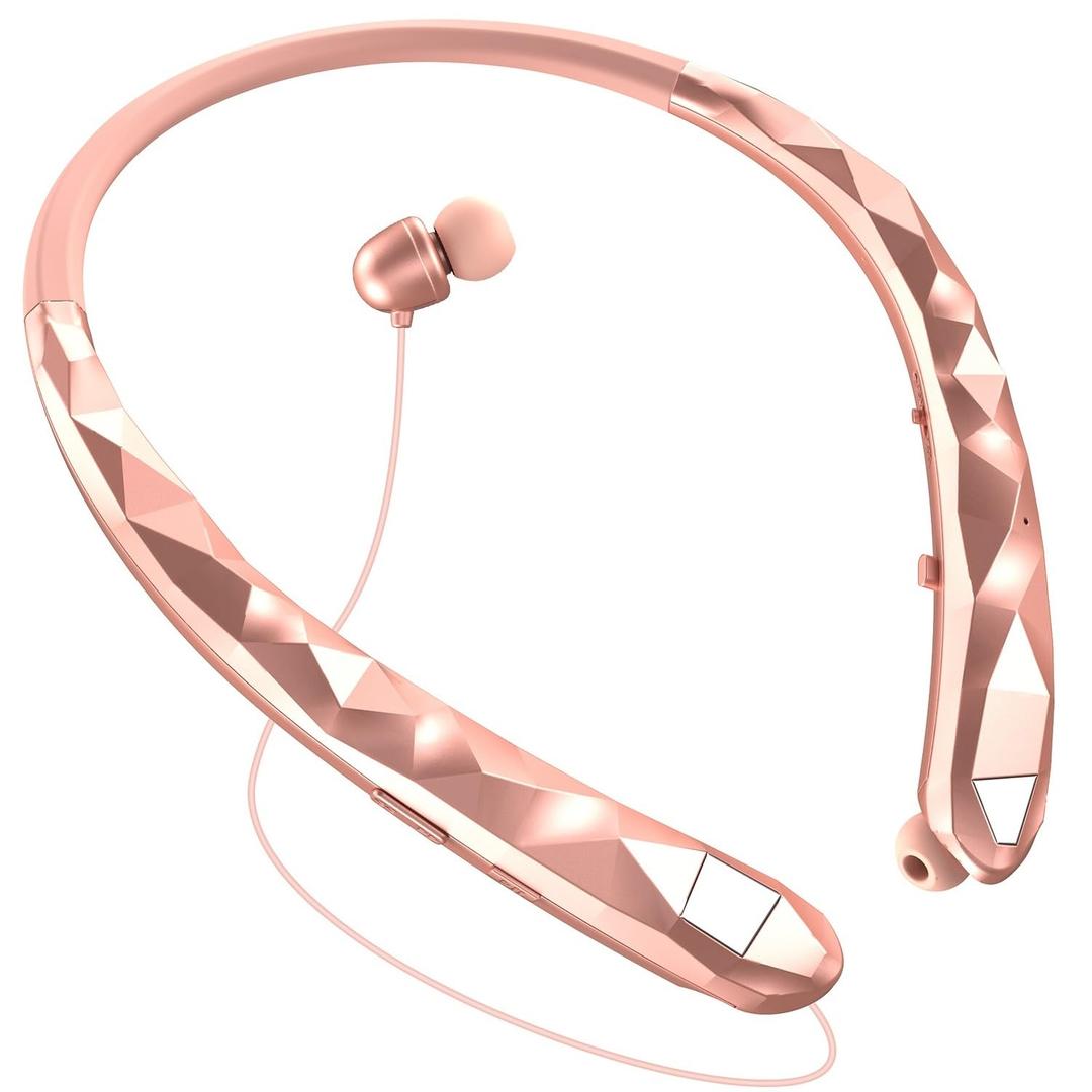 Bluetooth Neckband Headphones, Retractable Headphone Bluetooth 5.3 & IPX5 Waterproof, Neckband Headphones Vibration Call Alerts with 16H Talk for Gym/Conference 