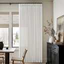 Pinch Pleated Off White Semi Sheer Curtains 90 Inches Long Light Filtering Neutral Boho Farmhouse Linen Curtains Rings Hooks for Living Room Bedroom Nursery Window Drapes 90 Inch Length 2 Panels Set