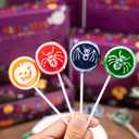 Halloween Lollipop 24 Pack, Halloween Candy Bulk, Spider, Pumpkin, and Bat Lollipops Individually Wrapped, Trick or Treat Candy, Fruit Flavors, for Party Goody Bag Fillers