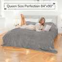 Electric Heated Blanket 84"x90" Queen Size, Dual-Sided Microplush Sherpa for Bedroom Couch Use, 4 Heat Settings & 10 Hours Auto Off Energy Saving, Dual Controller, Machine Washable - Light Gray