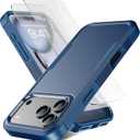 3 x for iPhone 17 Pro Max Case [Shockproof] [Dropproof] [Heavy Duty Protection] [Pocket-Friendly] Slim & Tough Non-Slip Protective Phone Cover for iPhone 17 promax 6.9inch, Blue