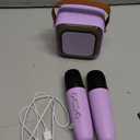 Mini Karaoke Machine for Kids Teen Adults, Kids Karaoke Machine with 2 Wireless Microphones and LED Lights Toys for Party, Home, Gifts for 4 5 6 7 8 9 10 11 12+ Years Girls Boys(Purple)