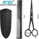 GTEX Hair Scissors, 6.5 inch Black Professional Hair Cutting Scissors for Women Men Adults - Barber Scissor Hair Shears - Super Sharp Haircut Scissor - Tijeras De Peluqueria Profesional