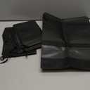 Large Black Travel Shoe Bags - 5 Pcs with Clear Window, Non-Woven Drawstring, 12.6" X 17.3" for Men Women
