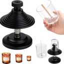 HOUSEASSIST Candle Wick Centering Tool, Adjustable Wick Holder for Candle Making - Keeps Wicks Straight & Centered, Fits Most Candle Jars with 1.57-3.94 Inch DiameterNo Wax Melting Pot (Black)