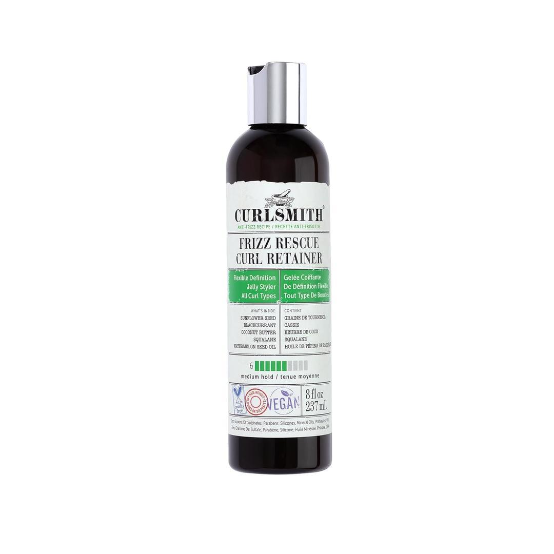 CURLSMITH - Frizz Rescue Curl Retainer, Jelly Hair Styler, Non-Sticky, Frizz Control, Humidity Protection, For All Curl Types, Vegan, 237ml/8 fl oz