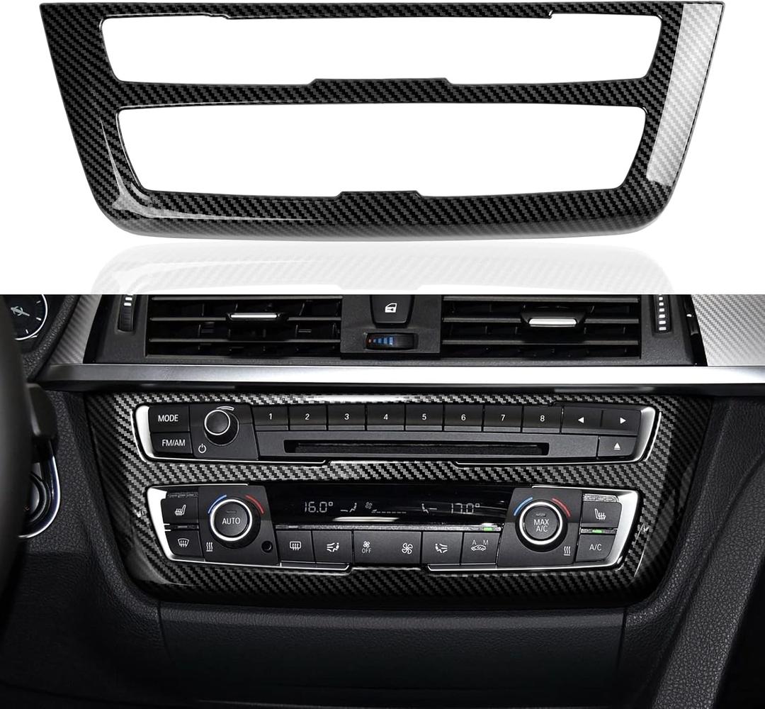 Car Sticker Decal CD Panel Trim Carbon Color ABS Cover Compatible with BMW F30 F31 F34 3GT F32 F33 F36 2013 2014 2015 2016 2017 2018 2019 Accessories (Cd Frame)