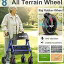 HOMLAND Foldable Rollator Walkers for Seniors with Seat, 17 lb Lightweight