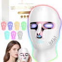Yahi Red Light Therapy for Face and Neck, Rechargeable and Ergonomic Design for Home & Travel, Cordless Face Mask Light Therapy, White