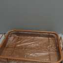 Non-Stick Baking Tray with Grill Crispy Basket Copper Crisper Air Fryer Pan
