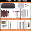 Mini Cordless Rotary Tool Kit, 5-speed Multi-purpose Engraving Tool, with LED Light, 67 Accessories, Engraving, Sanding, Grinding, Polishing, Carving, Etching, DIY Crafts