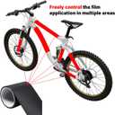 CNC Bike Frame Protection Tape,Bicycle Frame Protector Sticker-Frame Protection Paint Film 3m(4”x118”), Carbon Fiber Pattern Frame Guard Wrap for Mountain Bike/Gravel/MTB/Road Bike etc.