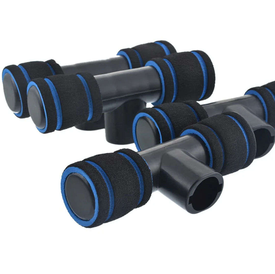 Push Up Bars Gym Exercise Equipment Fitness 1 Pair Pushup Handles with Cushioned Foam Grip and Non-Slip Sturdy Structure Push Up Bar for Men & Women (Blue)