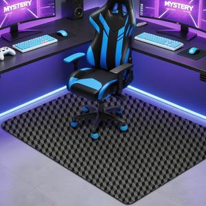 AiBOB Gaming Chair Mat for Hardwood Floors - 53"x45" Office Chair Mat for Hard and Tile Floor | Anti-Slip Protector Mat | Computer Desk Floor Mat for Rolling Chairs, Not for Carpet