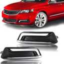 GearUp Fog Light Cover Front Driver & Passenger Side Compatible with Chevy Impala 2014-2020, Fog Lamp Bezel Grille Replaces 22738853, 22738852