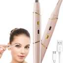 Nose Hair Trimmer and Eyebrow Trimmer for Women, 2 in1 Rechargeable Electric Shaver Razor Facial Hair Trimmer for Nose Ear Eyebrow, Pink