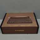 YUNZII QL75 Wireless Typewriter Hot Swap Retro Mechanical Keyboard,Punk Round Keycaps,RGB Backlit QMK/VIA Programmable, Multi-Device Keyboard with 2.4GHz/Type-C/BT5.0 (Wood, Onyx Switch)