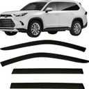 2024-2025 Tape-On Side Window Visor Deflectors for Toyota Grand Highlander Rain Guards XLE Limited Platinum MAX Hybrid Smoke & for Lexus TX 350 500h Premium AWD Luxury Hybrid 2024-2025 (For Toyota Grand Highlander 2024-2025)