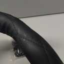 Heated Steering Wheel Cover - WARMITORY Luxury Steering Wheel Heater, 12V Quick Hand Warmer, 14.5-15 inches Outer Diameter for Standard-Size Car Steering Wheels, Black (Leatheret PU) (Deep Black)