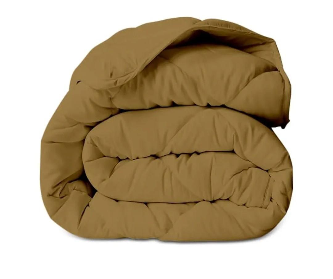 Fllufynest 1 Piece 400 GSM Extra Soft Luxurious Microfiber Comforter Twin/Twin XL 68"" X 90""- Taupe, FNMIC1PSCOMF-89