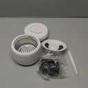 2025 Upgraded Ultrasonic Retainer Cleaner Machine,Separate Retainer Cleaner for Night Guards, Braces, Aligner, Toothbrush, Jewelry, 4 Modes Denture Cleaner & Removable Base and Top Cover(White) (Medium)