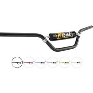 Handlebars 7/8 Inch for Motorcycle,RUTU Upgraded Universal Dirt Bike Handle Bar with Crossbar Pad Mid-Rise Mini Bike Pit Bike Handlebar for Motocross ATV Quad - Black (Mid Rise Handlebar)
