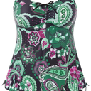 Hanna Nikole Plus Size Tankini Swimsuits for Women Two Piece Swim Top Shorts Tummy Control Bathing Suits, 16W