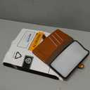 XcaseBar for Samsung Galaxy S21 Wallet case with Zipper Credit Card HolderRFID Blocking, Flip Folio Book PU Leather Phone case Shockproof Cover Women Men for Samsung S21 case Light Brown