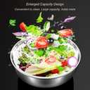 Electric Salad Spinner, 4.8L Large Capacity Lettuce Spinner Stainless Steel Salad Rotator Vegetable Dryer Fruit Washer Lettuce Cleaner Drainage Basket, USB Rechargeable Salad Dryer Food Dehydrator