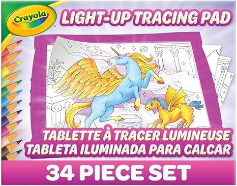 Crayola Light Up Tracing Pad - Pink, Writing & Drawing Art Kit for Kids & Adults, Kids Toys, Tracing Light Box Table, Holiday & Christmas Gifts for Girls & Boys, 6+ 