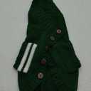 EXPAWLORER Cat Sweater Cardigan - Stylish Knitted Cat Clothes, British Style Soft Puppy Sweater with Sleeve Warm Pet Clothing Knitwear, Fall and Winter Kitten Coat for Girl Boy Cats, Green Medium