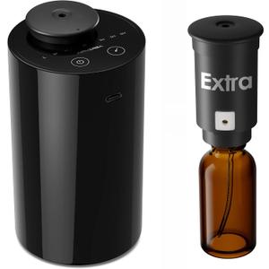 Waterless Diffuser for Essential Oil, Battery Operated Nebulizer, 0.7 Fl.Oz./ 20mL Capacity, Mini Scent Air Machine, 3 Countdown Timers & 3 Mist Levels for Home, Room, Car, Office, AN6 + Extra Nozzle