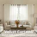 KOUFALL Cream Ivory Sheer Curtains 84 Inch Length 2 Panels Set Grommet Shabby Chic Cottage Core Curtains for Living Room Bedroom, Wide 52 x 84 Inches Long, Off White