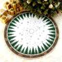 Christmas Christmas Tree Skirt 36 Inch, Snowflake Winter Holiday Tree Mat Decoration