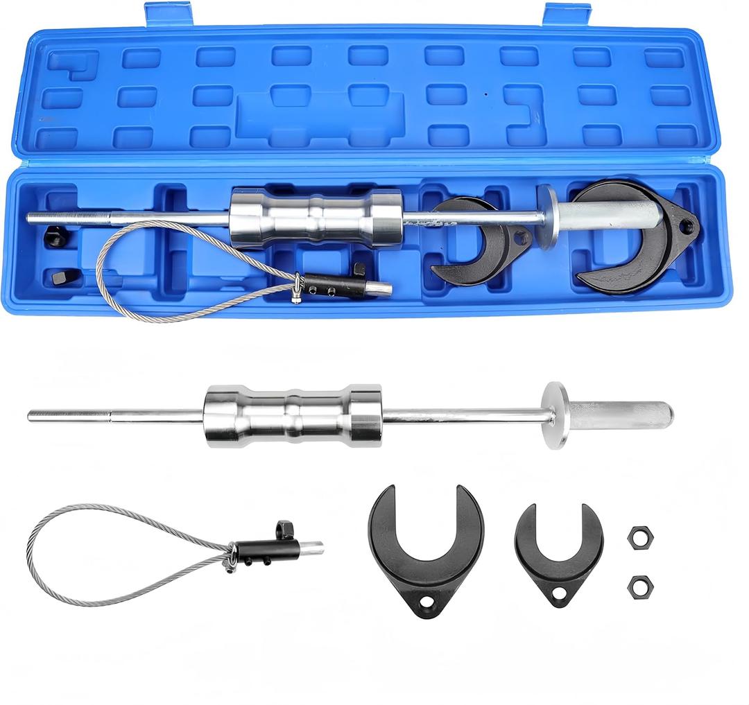 Inner CV Joint Puller Slide Hammer Puller Set Front Wheel Drive Axle Half Shaft Removal Tool Kit, CV Axle Removal Tool Axle Puller 10 Pounds Heavy Duty Slide Hammer 63mm 48mm