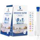 2025 Upgraded Drinking Water Testing Kit, Individually Wrapped 9-in-1 Home Tap and Well Water Quality Test Strips for Hardness, Lead, Iron, Copper, Chlorine, PH, Alkalinity, Nitrate, Nitrite, 7Pcs