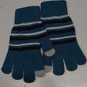 FOCO NFL unisex-adult Nfl Team Logo Adult Stretch Gloves With White Pom Cable Winter Knit Hat Beanie Set (One Size)