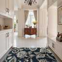 Color&Geometry Indoor Door Mat with Non Slip Latex Backed Soft, 20"x31", Thin Front Door Mat, Dirt Resist, Low Profile Easy Clean Entry Mats for Entryway, Entrance, Floral Elegance