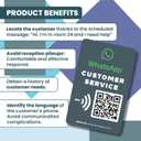 MESSAGENES | Customizable Whatsapp QR and NFC Sticker for Reception | 2 Units Reusable NFC Card Size Stickers | Connect with Your Customers on Whatsapp | Solution for Receptions (3.38" x 2.16", Green)