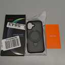 TORRAS Magnetic for iPhone 16 Case with Stand, Built-in Stand Compatible with MagSafe, 3X Military-Grade Protection, Translucent Slim Phone Case for iPhone 16 6.1'', Matte Black