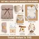 Get Well Soon Gifts Baskets for Women, Thinking of You Gift Self Care Package, Mother's Day Birthday Luxury Gifts, Sympathy Gift Basket Encouragement Comfort Wellness Hug Box for Her Friends, Brown, 51x67 inches