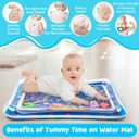 Yeeeasy Tummy Time Water Mat Inflatable Tummy Time Water Play Mat for Babies, Infants and Toddlers 3 to 24 Months Promote Development Toys Baby Toys essentials and Gifts