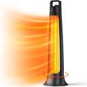 FLOWBREEZE Patio Heater Electric, Portable Outdoor Heater, 1200W, 3S Instant Heating, Infrared Heater with 60°Oscillating, 180min Timer, Tip-Over Protection, Super Quiet Heater for Indoor Outdoor Use