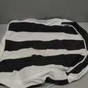 Arden Selections ProFoam Performance Outdoor Seat Cushion 19 x 20, Onyx Black Cabana Stripe