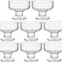 8 Pack Glass Ice Cream Cups, Glass Dessert Bowls, 7oz Mixed Drinks Cups for Drinks, Dessert, Nuts, Fruit, Pudding, Snack, Cocktail Party (8)