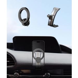 Car Phone Holder for Mazda 3 2019 2020 2021 2022 2023 2024 2025 Accessories, 360 Rotation Phone Mount Compatible with MagSafe, Cell Phone Holder Does Not Affect Air Vent