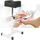 Pedicure Manicure Footrest Pedicure Stool Chair with Footrest Adjustable Pedicure Nail Footrest Manicure Foot Rest Desk Salon Spa Equipment, Height Adjustbale (15'' -22.4'')